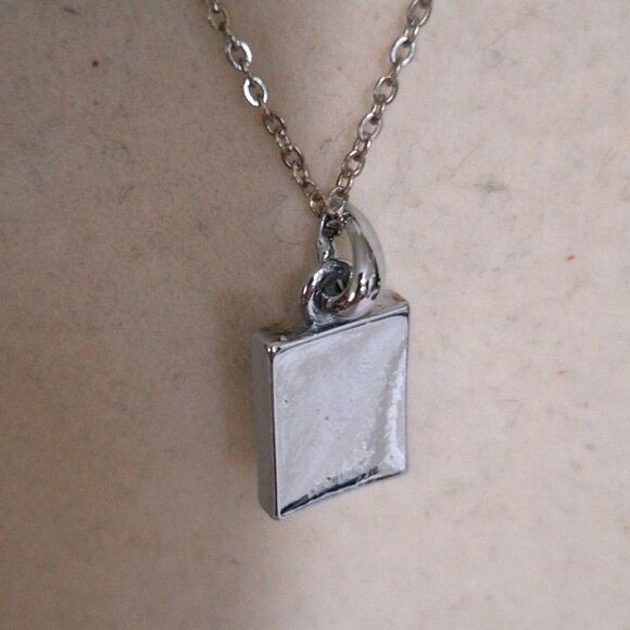 A Vintage Blue Abalone Women's Necklace Delicate Feminine Elegant Rhinestone - Picture 4 of 10